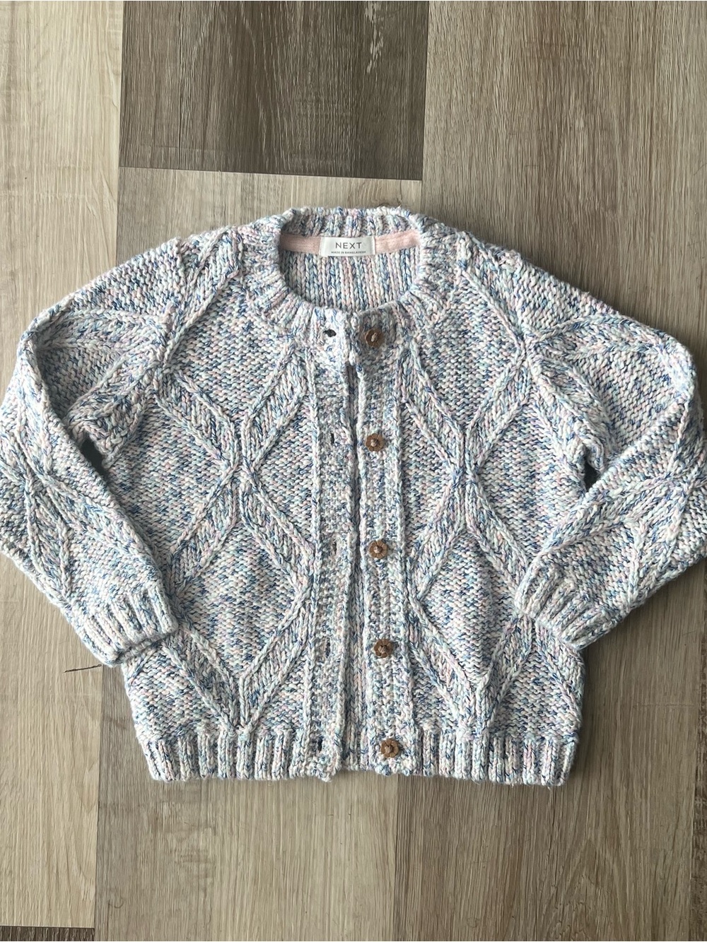 Next Brand Knit Cardigan with Flower Buttons size 12-18M